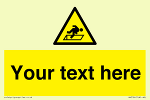 Custom Warning Hatch Sign